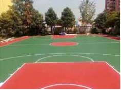 硅PU篮球场施工案例-沈阳师范大学室外案例